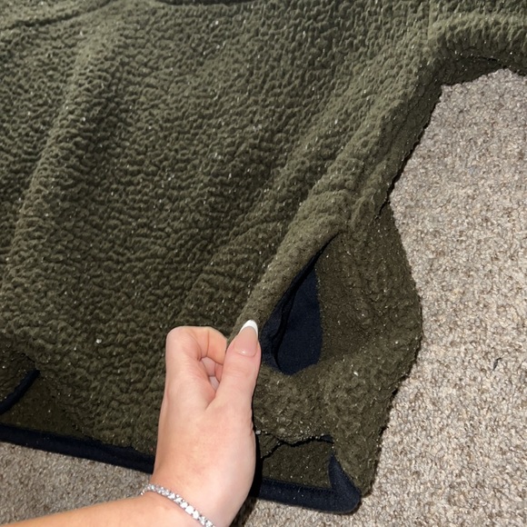 Tommy Jeans army green fluffy quarter zip - Picture 4 of 4